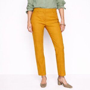 Boden Richmond 7/8 Trouser Pants in Mustard 12L Polka Dot Waistband